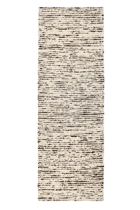 Kanso - 2.6' x 8' Isa Stripe Rug - Ivory/Brown