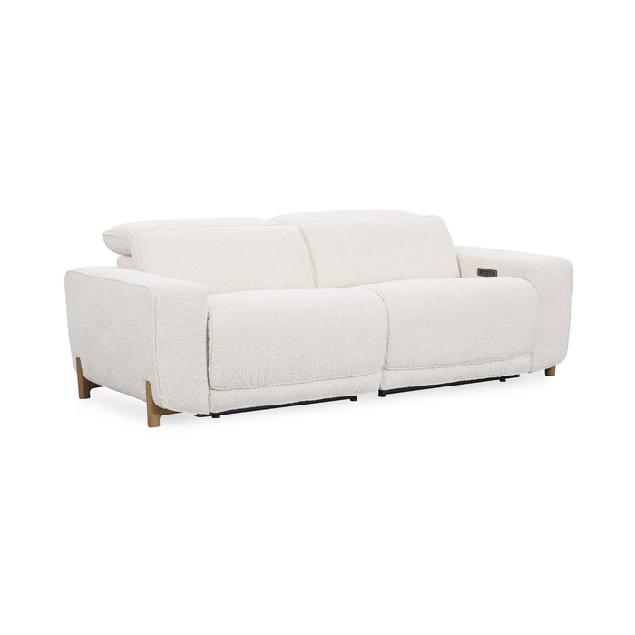 Darrow - Upholstered Power Recliner Sofa - White