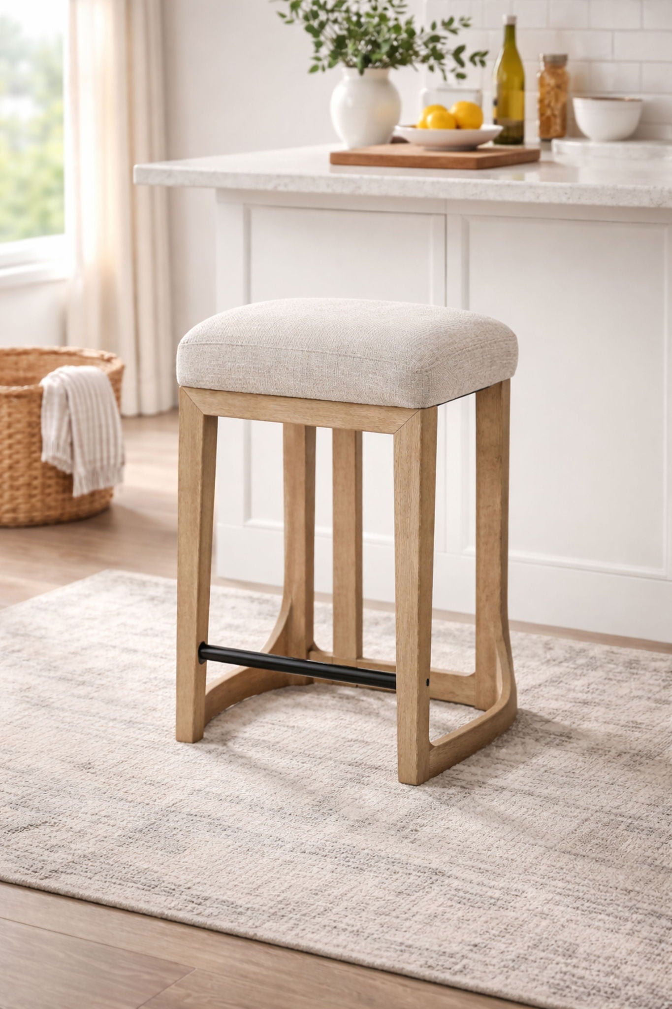 Pagosa - Counter Height Stool (Set of 2) - English Knotty Oak / Gray