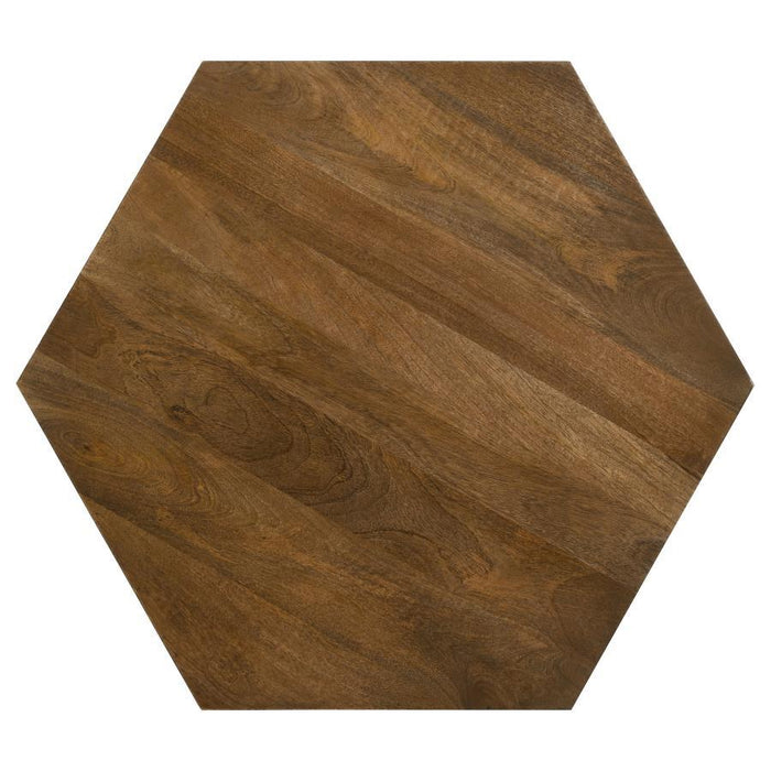 Zalika - Hexagonal Solid Mango Wood Table