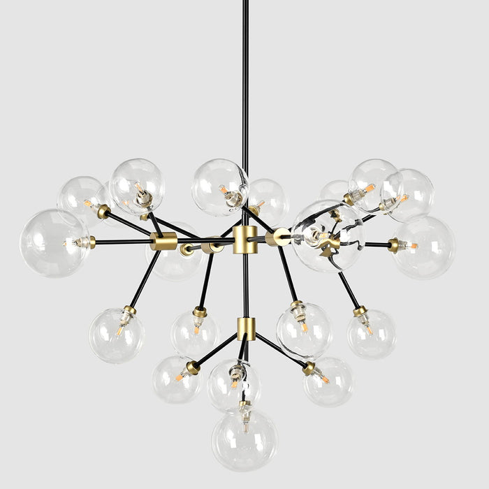 Phoenix - Chandelier - Black/Gold