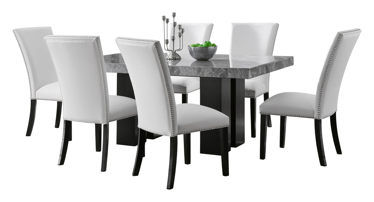 Camila - Rectangular Dining Set - Gray Top