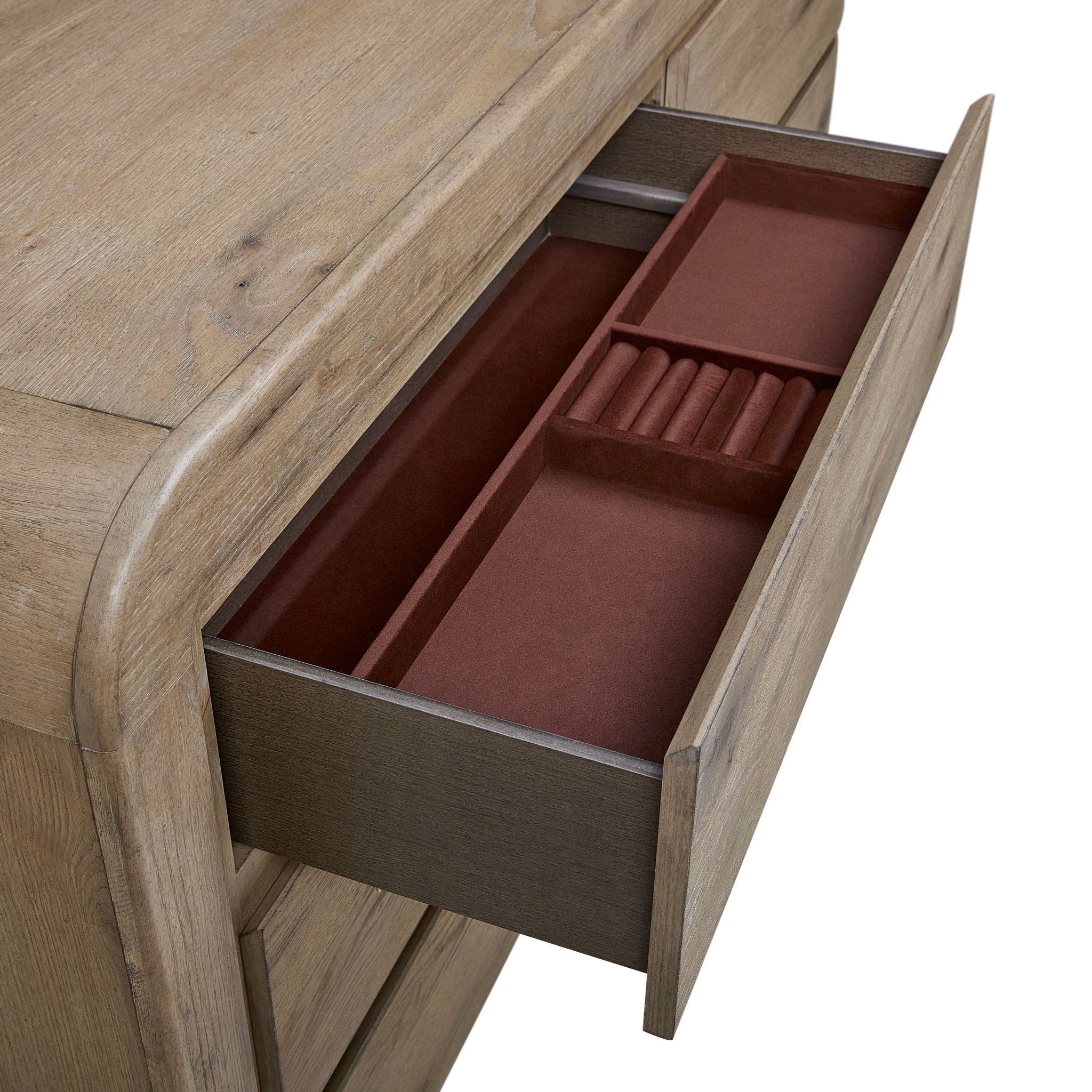 Pagosa - Curved Dresser - English Knotty Oak