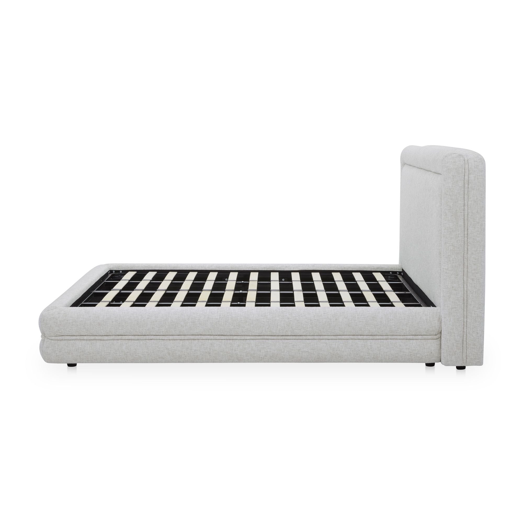 Tory - King Bed Pebble - White
