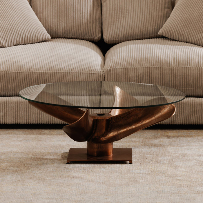 Archimedes - Aluminum Coffee Table - Brown