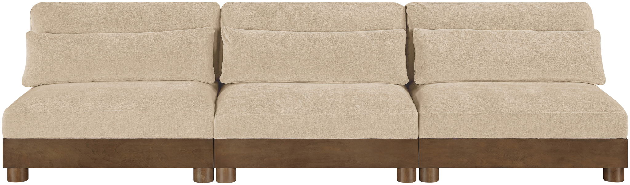 Turin - Fabric Upholstered Modular Armless Sofa