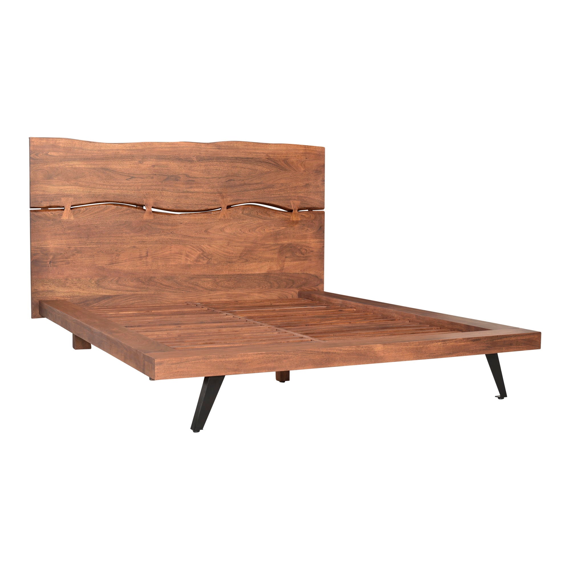 Madagascar - Queen Platform Bed - Light Brown