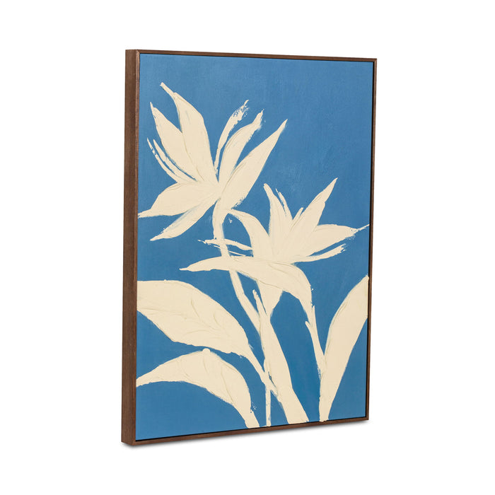 Paradis - Framed Painting - Blue