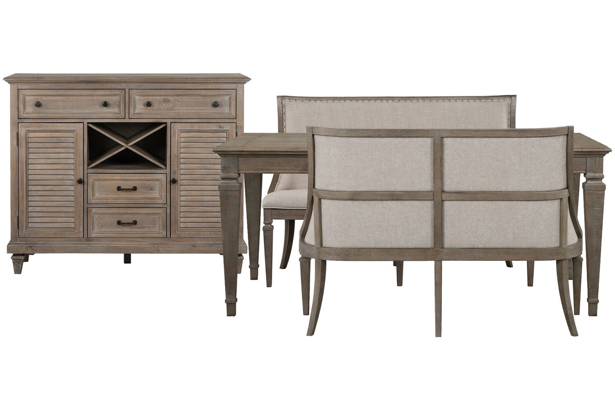 Lancaster - 4 Piece Extendable Rectangular Dining Table Set