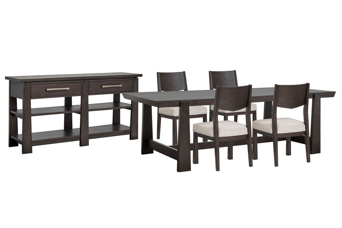 Tauren - Trestle Dining Table Set