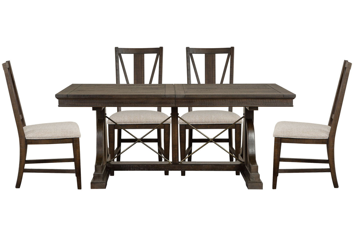 Westley Falls - Extendable Trestle Dining Table Set