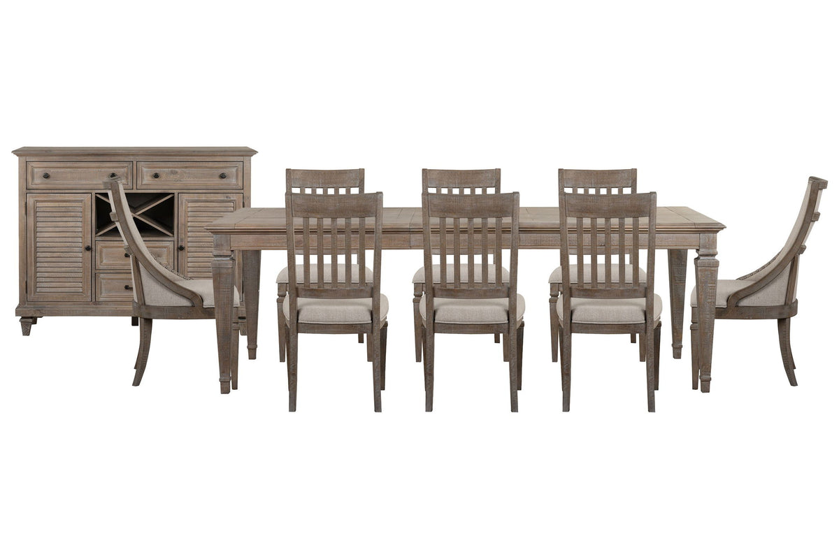 Lancaster - 10 Piece Extendable Rectangular Dining Table Set