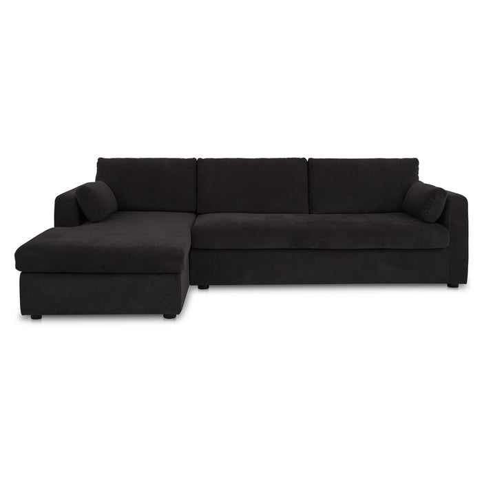 Burrow - Sleeper Sectional With Left Storage Chaise - Black