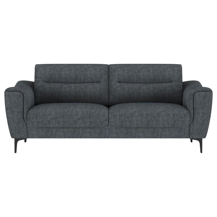 Nolan - Upholstered Sloped Track Arm Sofa - Charcoal