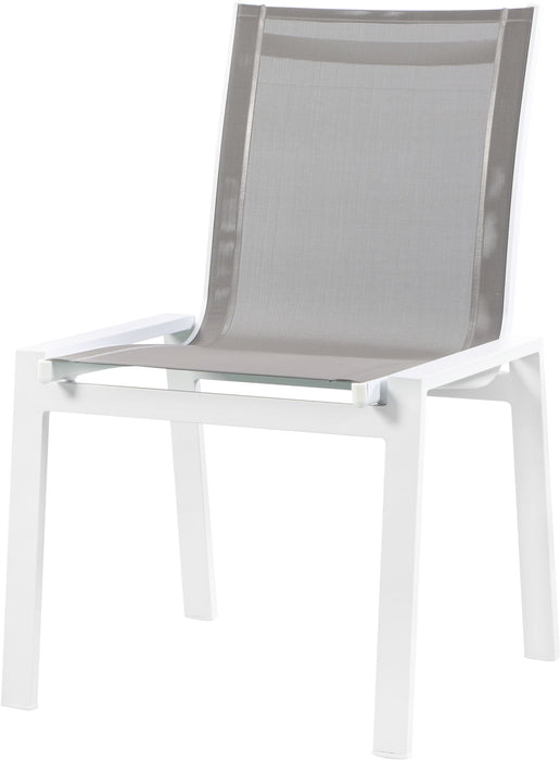 Nizuc - Outdoor Patio Dining Chair With White Frame (Set of 2)