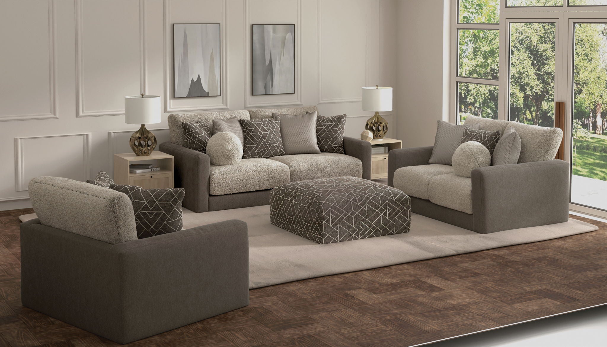 Reddington - Ottoman - Umber