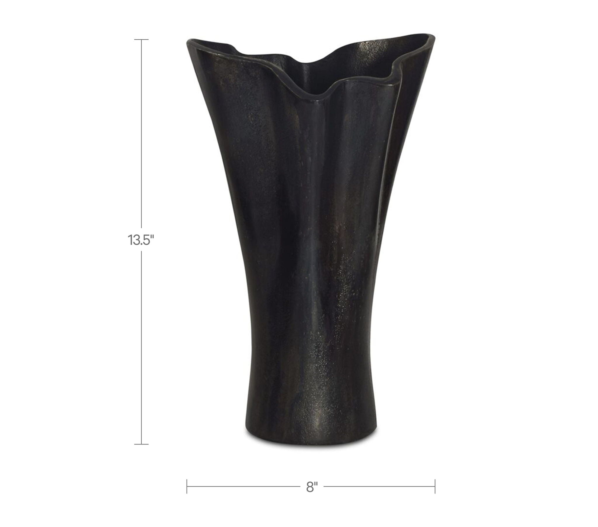 Yeri - Cast Aluminum Vase - Black