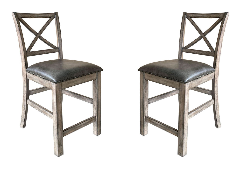 Lodge Dining - Upholstered Counter Chair (Set of 2) - Siltstone