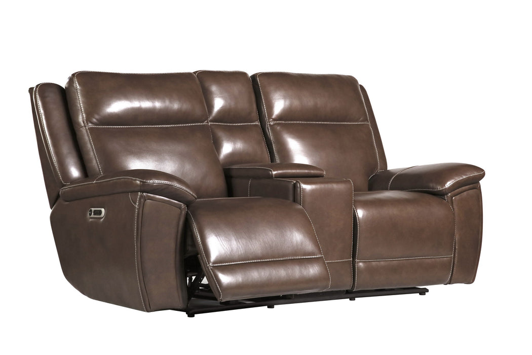 Jameson - Power Reclining Zero Gravity Console Loveseat - Hickory