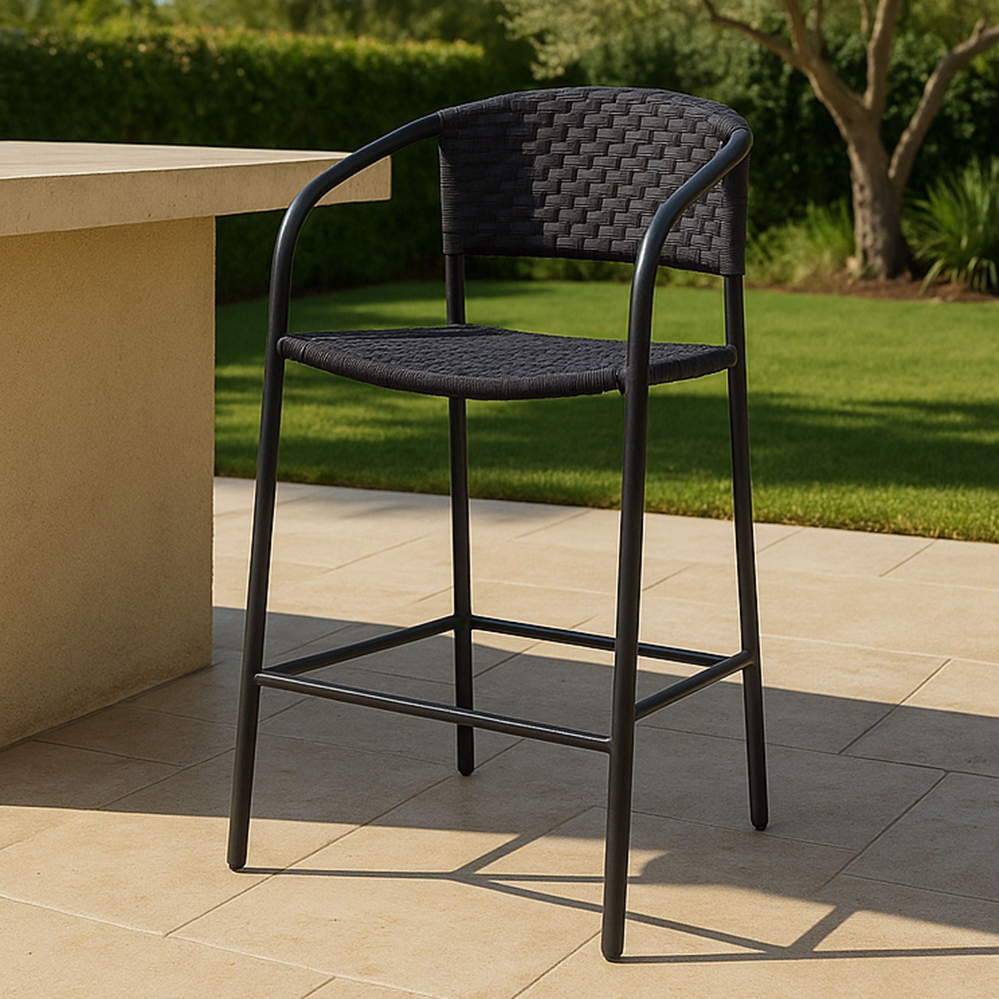 Zola - Outdoor Bar Stool - Dark Brown