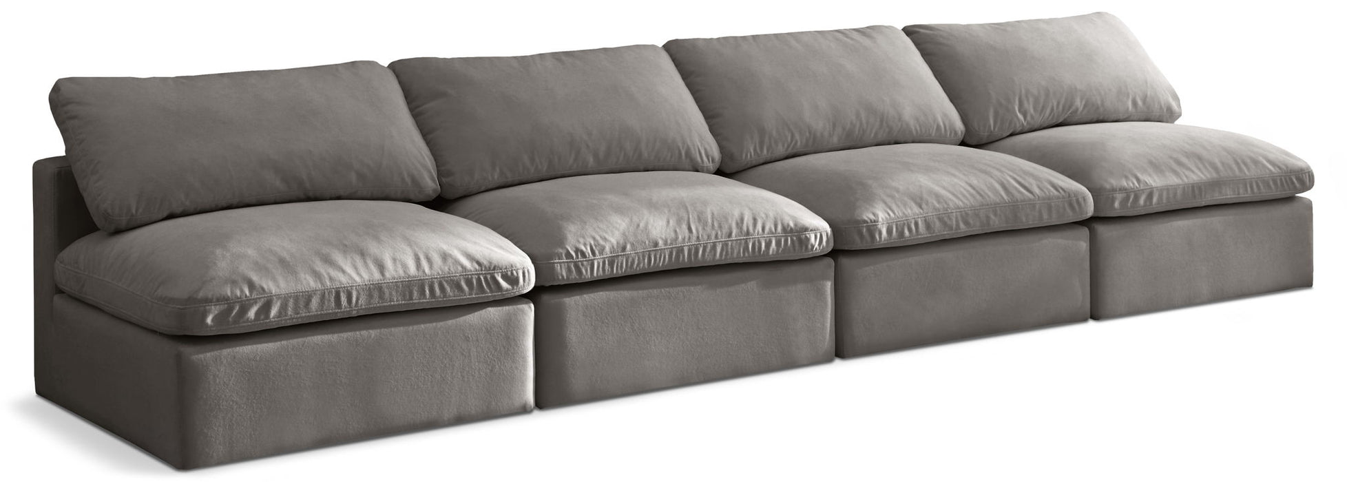 Plush - Modular Armless 4 Seat Sofa