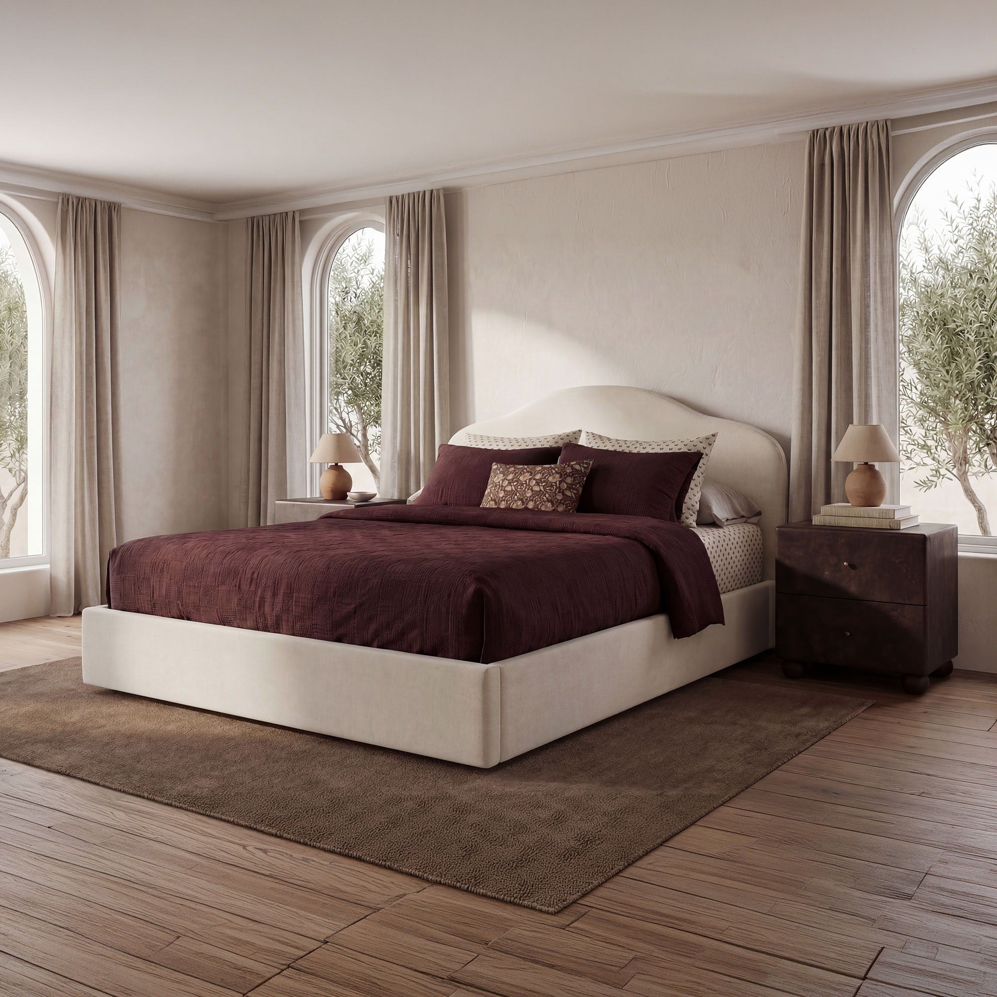 Maggie - Queen Storage Bed - Cream