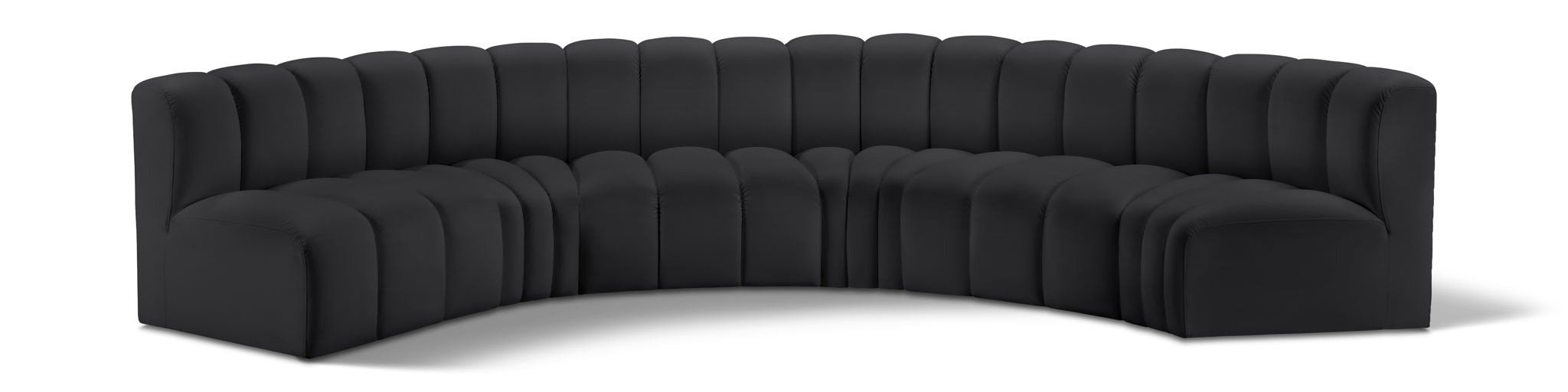 Arc - Faux Leather 6 Piece U-Shaped Modular Sofa