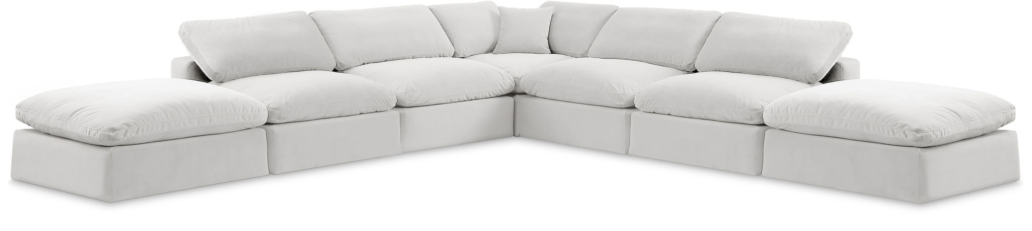 Comfy - 7 Piece Velvet Modular Corner Sectional