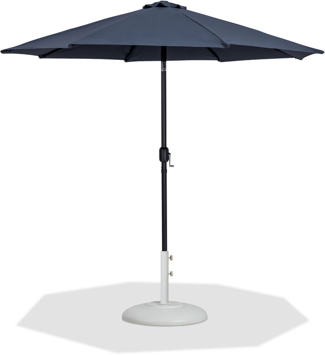 Fiji - Aluminum Patio Umbrella With Round White And Black Base