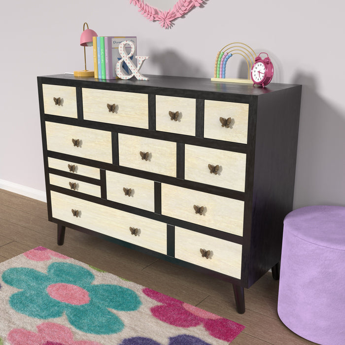 Papillon - 13 Drawers Sideboard - Black