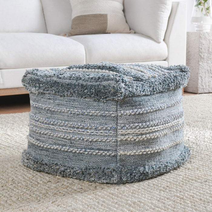 Poufs - Performance Elko Pouf - Blue Multi