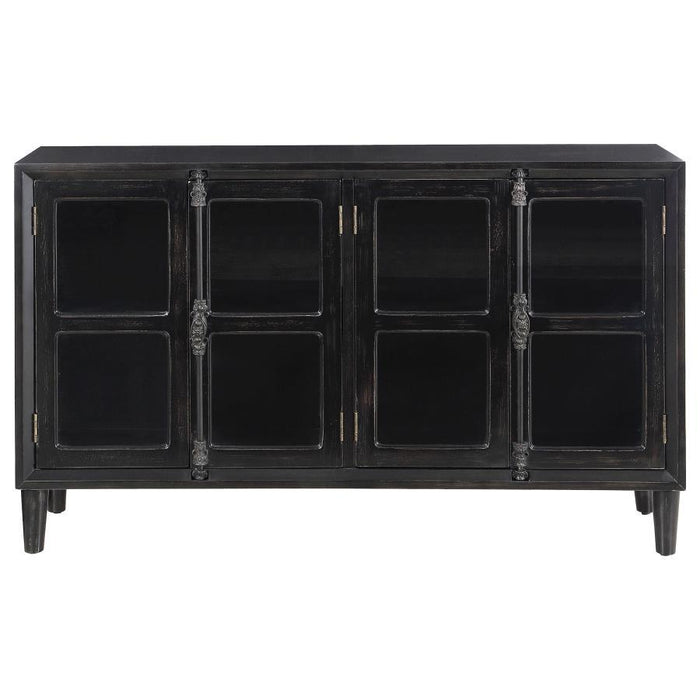 Sylvia - 4 Door Accent Cabinet - Black