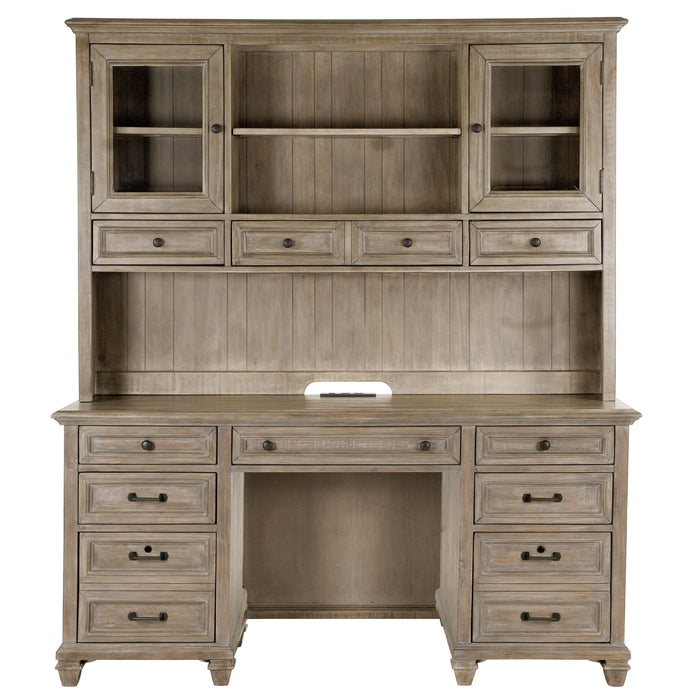 Lancaster - Credenza With Hutch - Dove Tail Grey