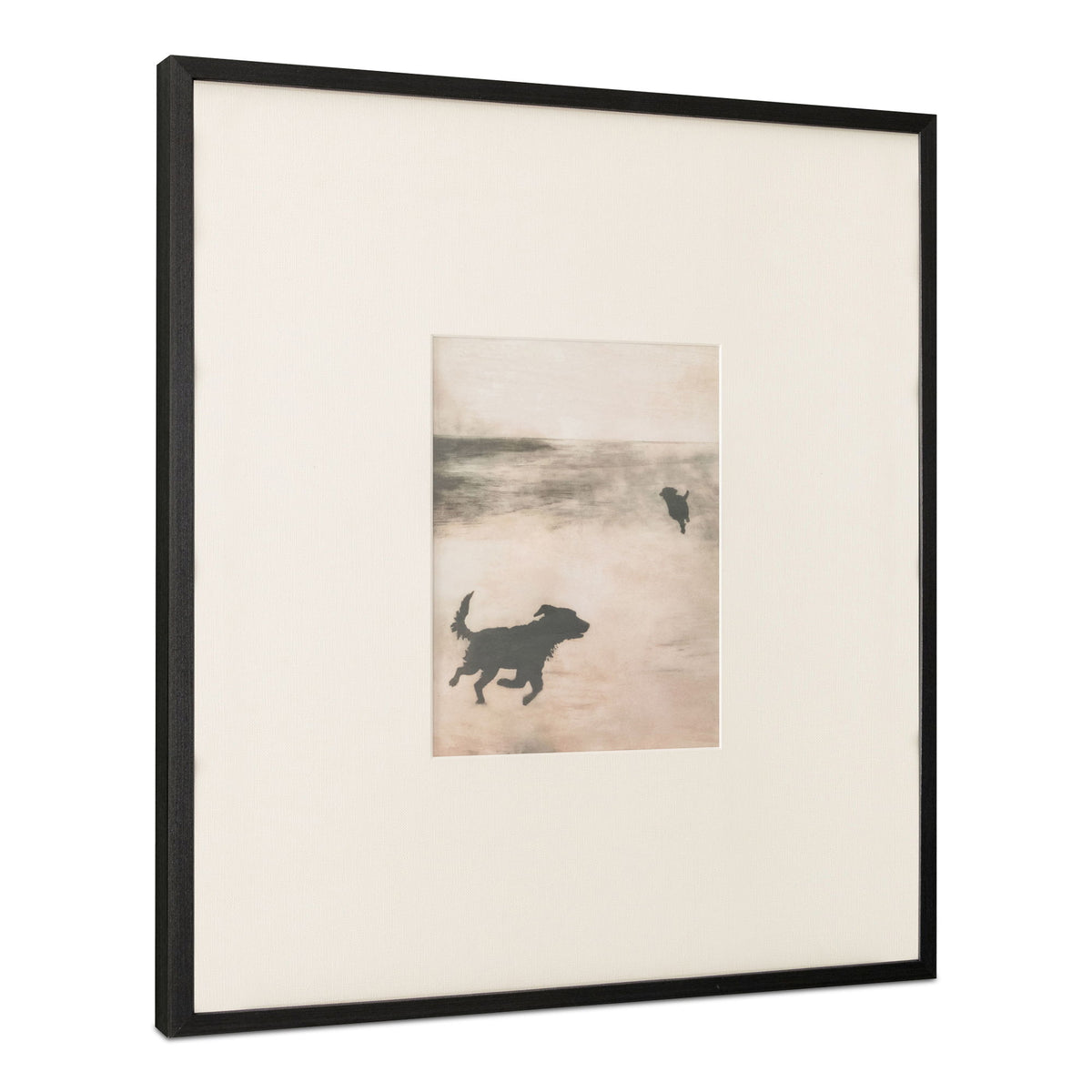 Strand - Framed Paper Print - Beige