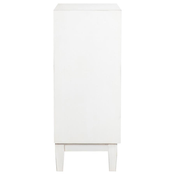 Gambon - 2 Door Wood Honeycomb Pattern Accent Cabinet - White