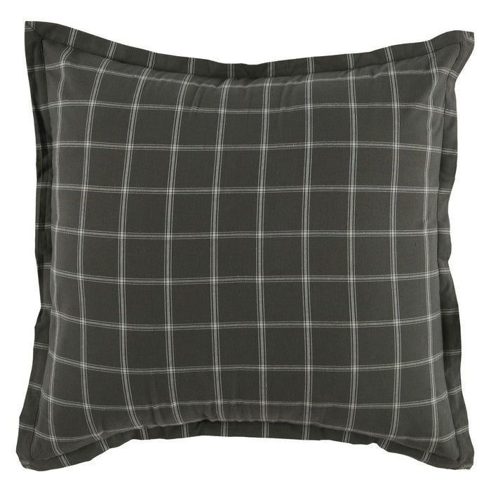 Hudson - Euro Sham - Plaid Gray