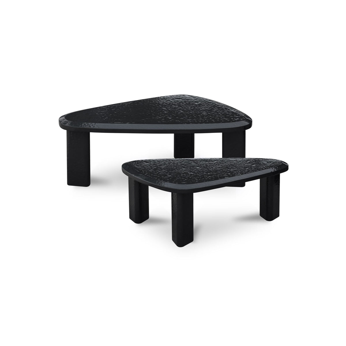Sophie - Outdoor Nesting Table Set - Charcoal Lacquer / Gray