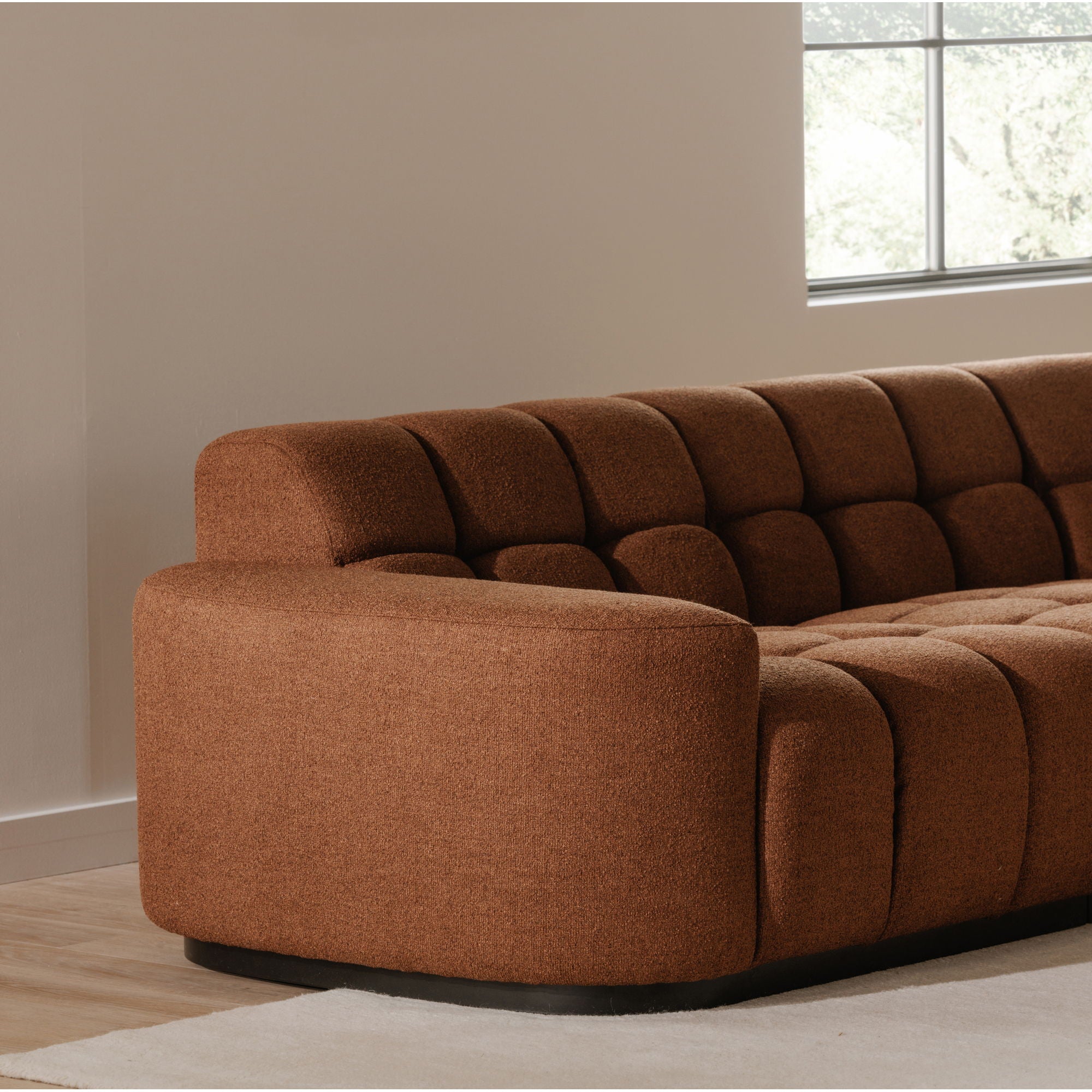 Roman - L-Shaped Sectional - Rust