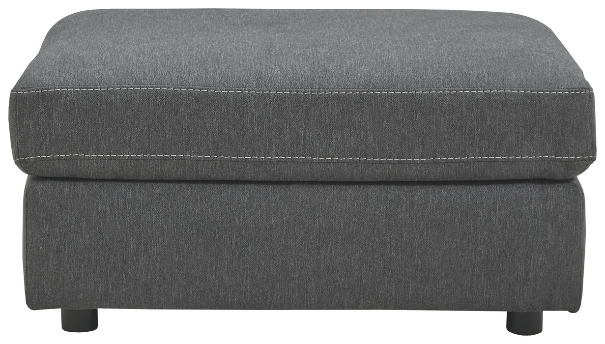 Candela - Oversized Accent Ottoman - Charcoal