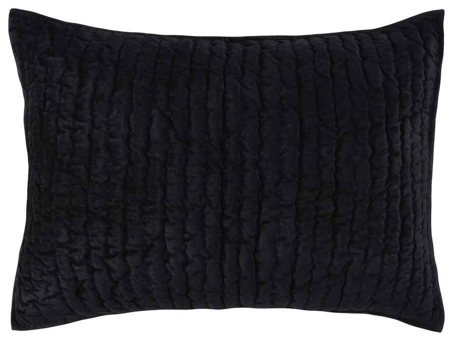 Bari - Velvet Standard Sham - Onyx