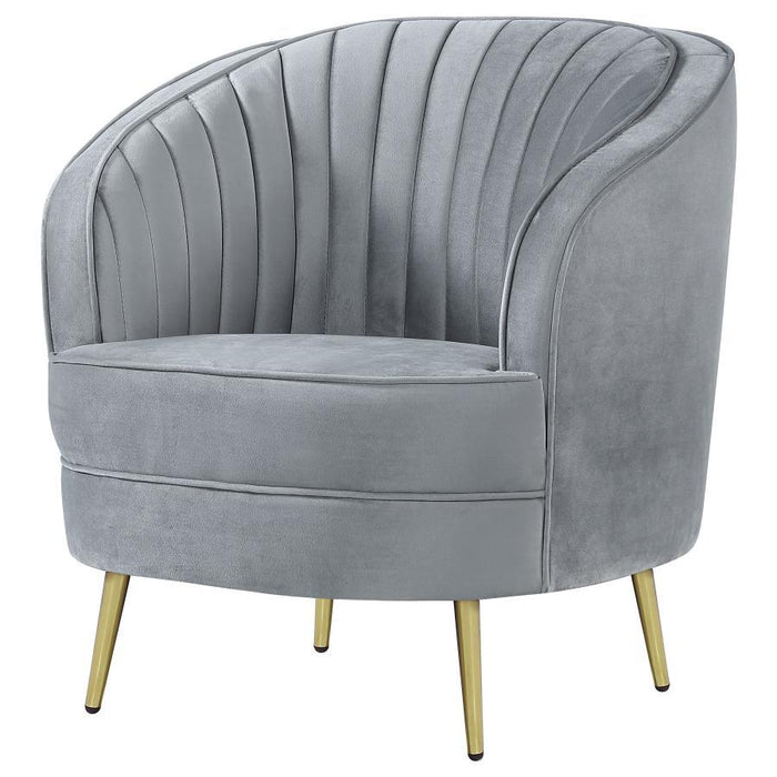 Sophia - Upholstered Channel Tufted Barrel Accent Chair