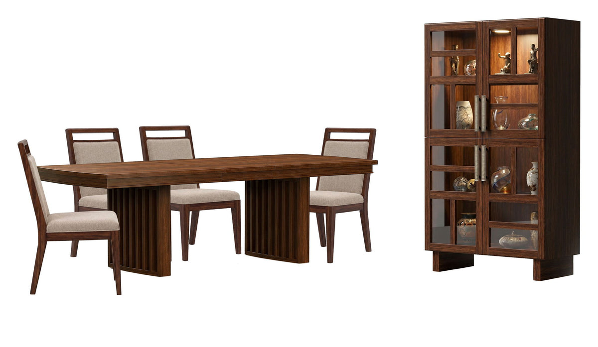 Reena - Extendable Trestle Dining Table Set