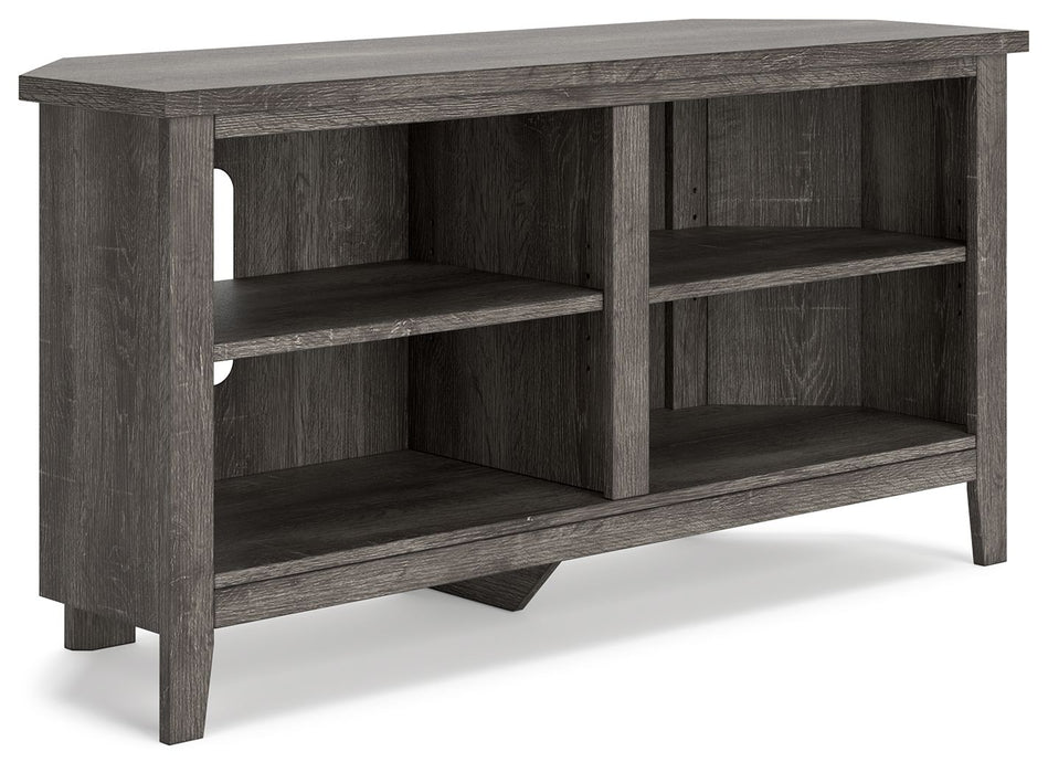 Arlenbry - Gray - Small Corner TV Stand