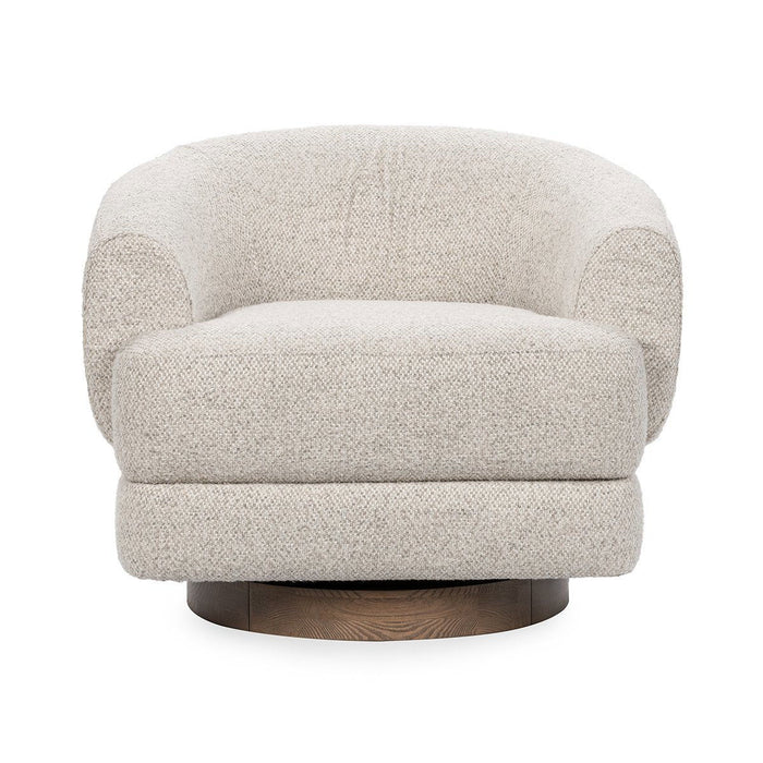Chassia - Swivel Accent Chair - Pearl Silver