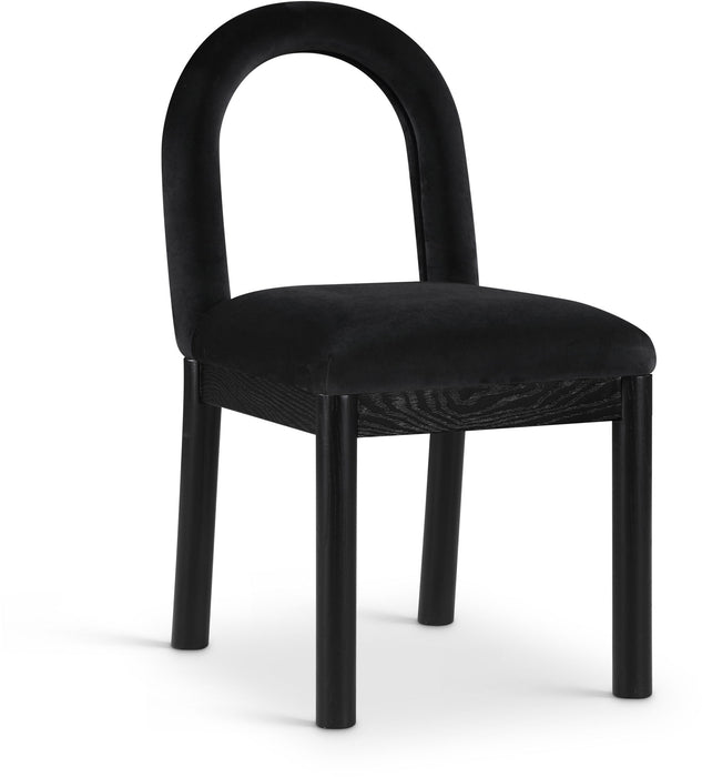 Conrad - Velvet Dining Chair With Black Legs