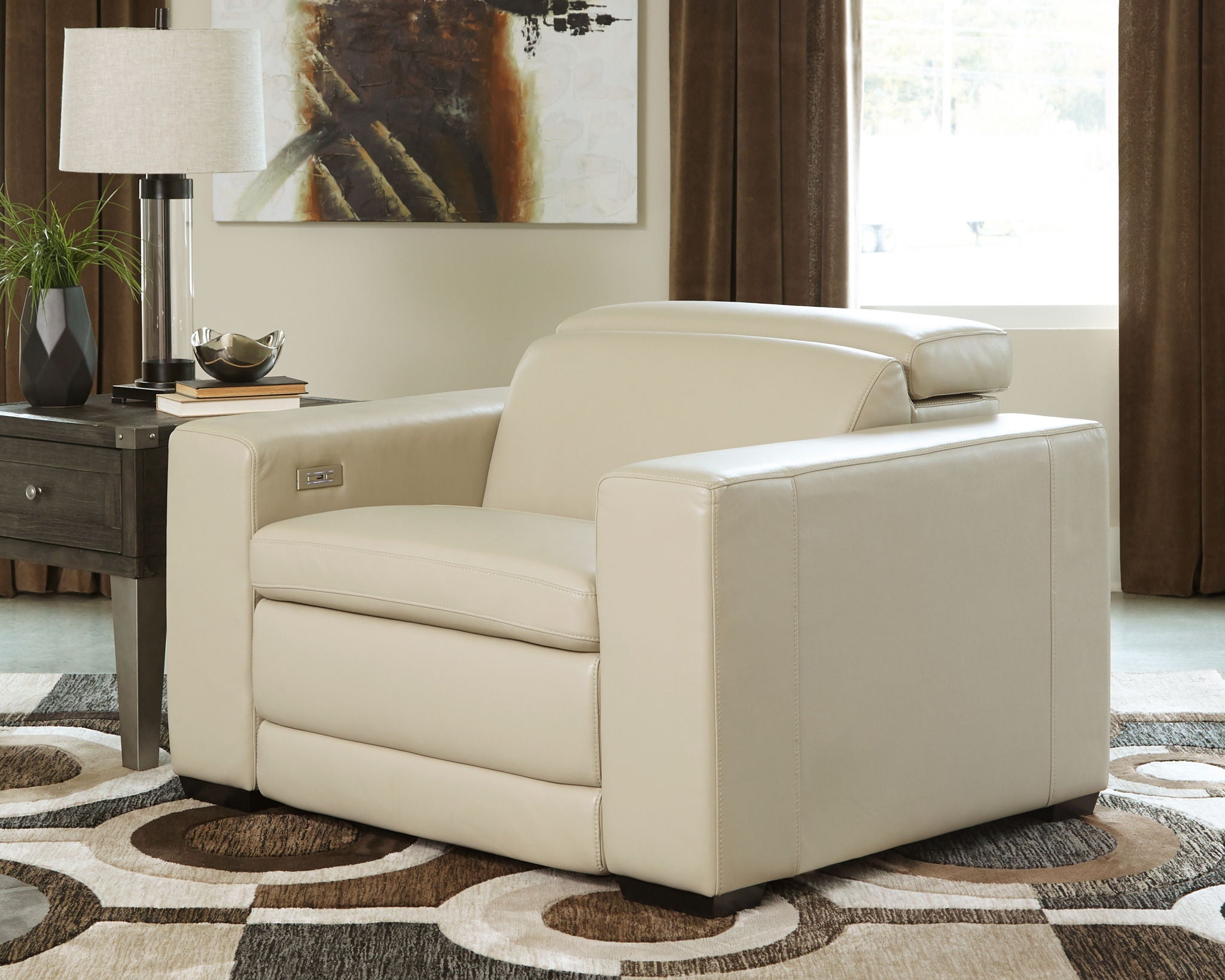 Texline - PWR Recliner/Adj Headrest - Sand