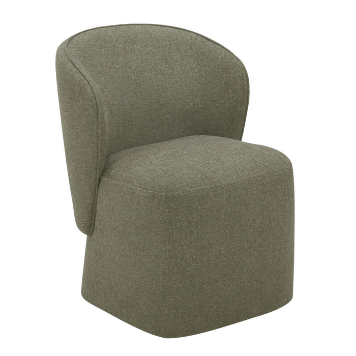 Crossings - Monaco Rectangular Dining Table With 4 Upholstered Chairs - Solid Mango / Green