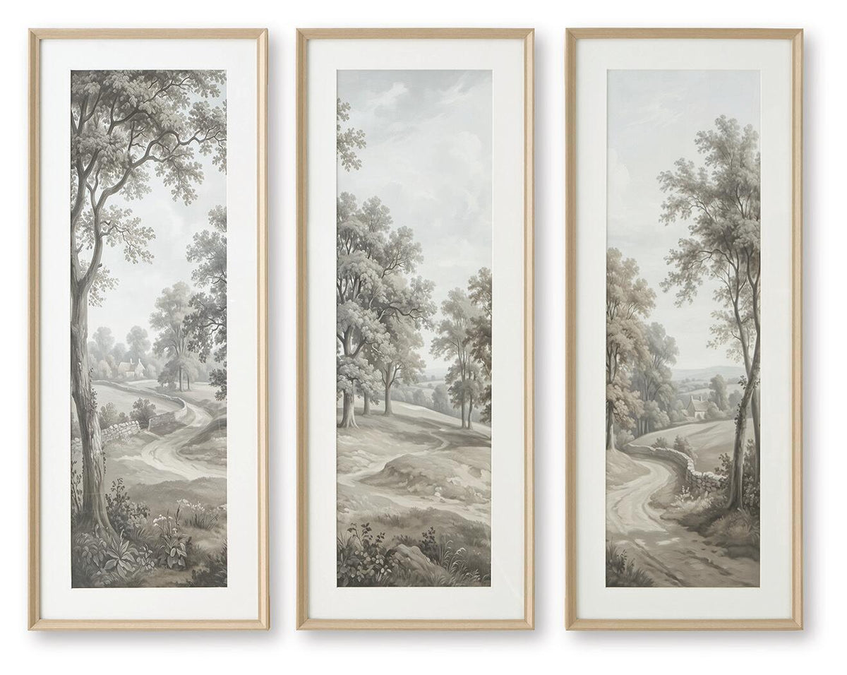 Dixonburg - Wall Art Set (Set of 3) - Taupe / Gray