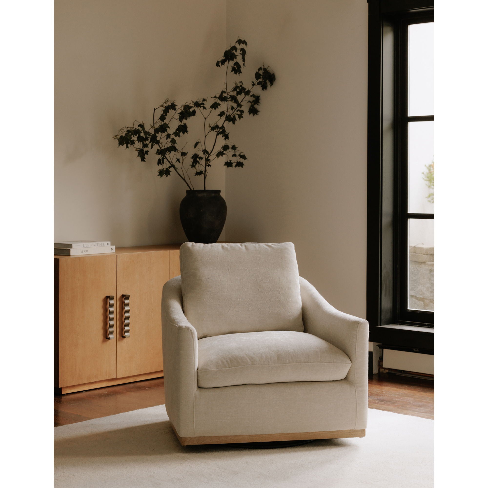 Linden - Swivel Chair - Soft Beige