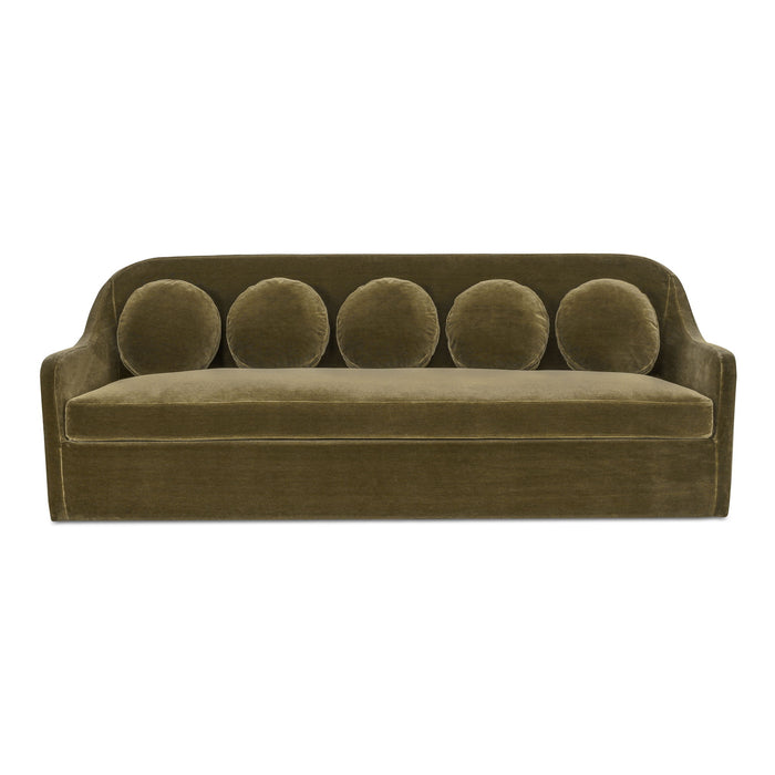 Rialto - Faux Mohair Sofa - Dark Green